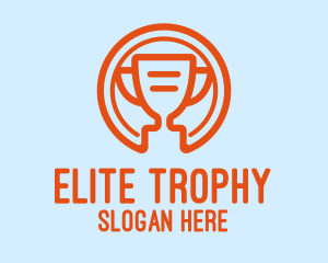 Trophy - Digital Orange Trophy logo design