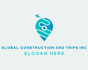 Travel Agency GPS Pin  logo design