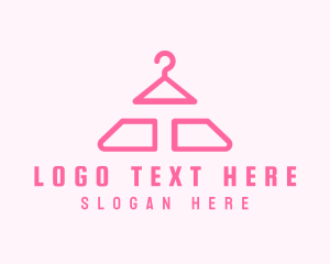 Fashion Brand - Pink Hanger Letter T logo design