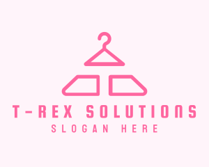 Pink Hanger Letter T logo design