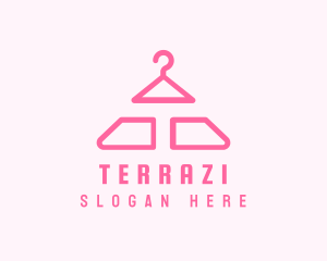 Pink Hanger Letter T logo design