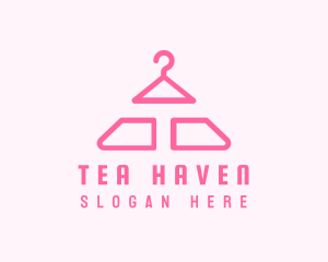 Pink Hanger Letter T logo design