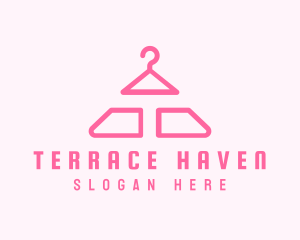 Pink Hanger Letter T logo design