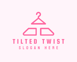 Pink Hanger Letter T logo design