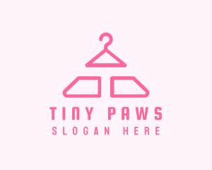 Pink Hanger Letter T logo design