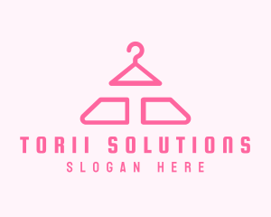 Pink Hanger Letter T logo design