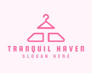 Pink Hanger Letter T logo design