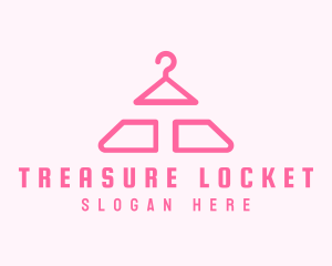 Pink Hanger Letter T logo design