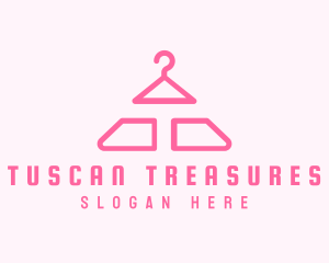 Pink Hanger Letter T logo design