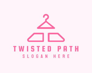 Pink Hanger Letter T logo design