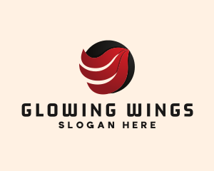 Flame Wing Sphere logo design