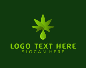 Hemp - Cannabis Hemp Oil logo design