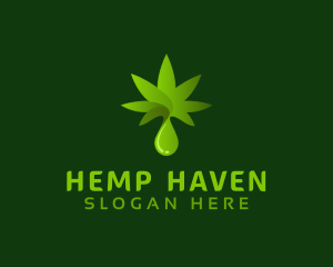 Hemp - Cannabis Hemp Oil logo design