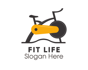 Fitness - Exercise Fitness Bike logo design