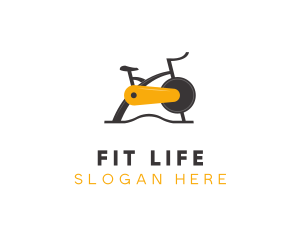 Exercise Fitness Bike logo design