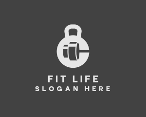 Fitness Gym Dumbbell logo design