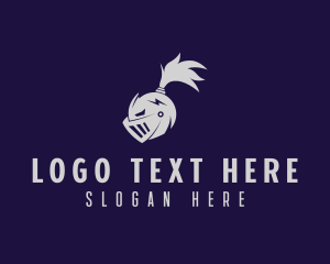 Game Clan - Silver Knight Helmet logo design