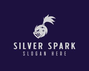 Silver Knight Helmet logo design