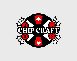 Casino Roulette Poker logo design