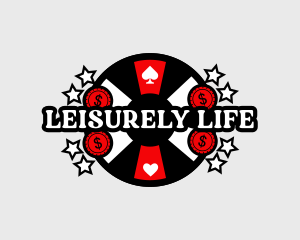 Casino Roulette Poker logo design