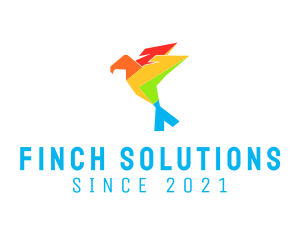 Finch - Colorful Parrot Bird logo design