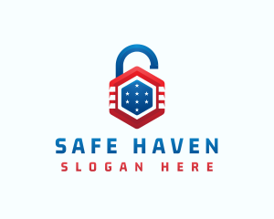 Lock Protection Security logo design