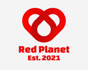 Red Charity Heart  logo design