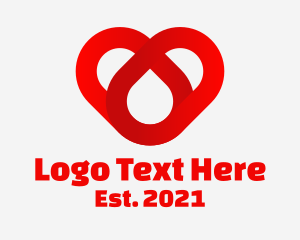 Outreach - Red Charity Heart logo design