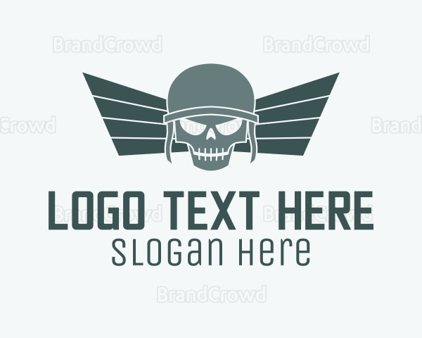 Wing Skull Airforce Logo