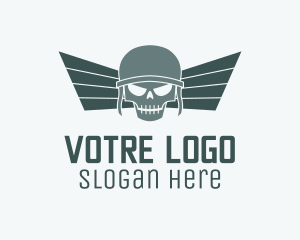 Wing Skull Airforce Logo