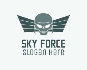 Airforce - Wing Skull Airforce logo design