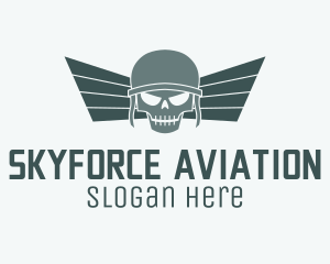 Airforce - Wing Skull Airforce logo design