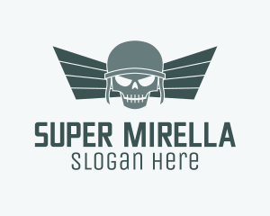 Bone - Wing Skull Airforce logo design