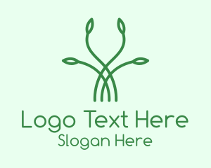 Monoline - Minimalistic Seed Leaf logo design