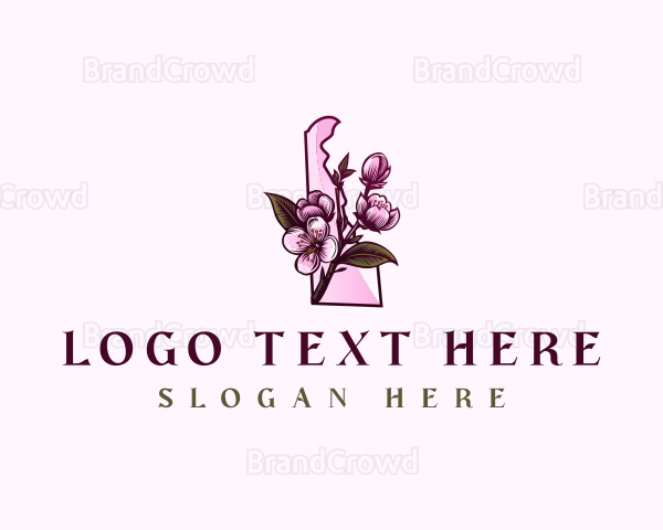 Delaware Blossom Flower Logo