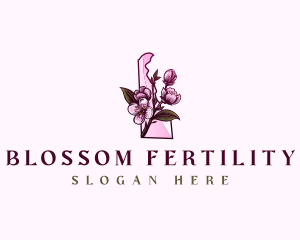 Delaware Blossom Flower logo design