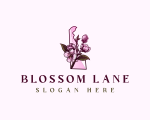 Delaware Blossom Flower logo design