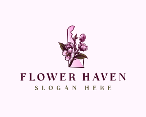 Delaware Blossom Flower logo design