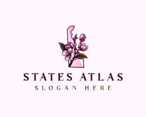 Delaware Blossom Flower logo design