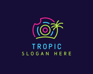 Tropical Vinyl Disc logo design