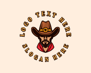 Map - Texas Cowboy Hat logo design