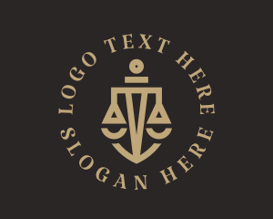 Judge - Legal Judicial Shield Scales logo design