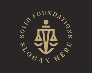 Legal Judicial Shield Scales Logo