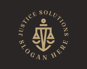 Legal Judicial Shield Scales logo design