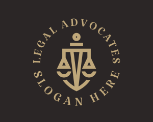 Legal Judicial Shield Scales logo design