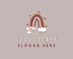 Moon Cloud Boho logo design