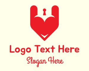 Red Heart Keyhole  Logo