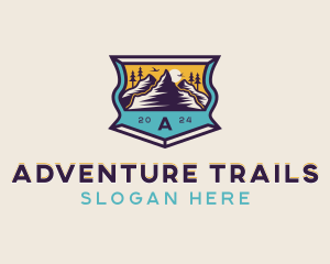 Mountain Hiking Adventure logo design