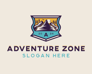 Mountain Hiking Adventure logo design