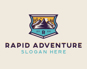 Mountain Hiking Adventure logo design